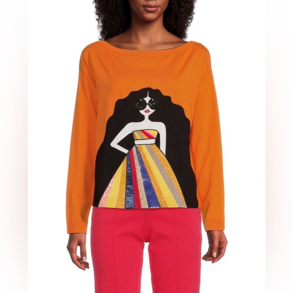 Alice + Olivia Winona Staceface Pullover